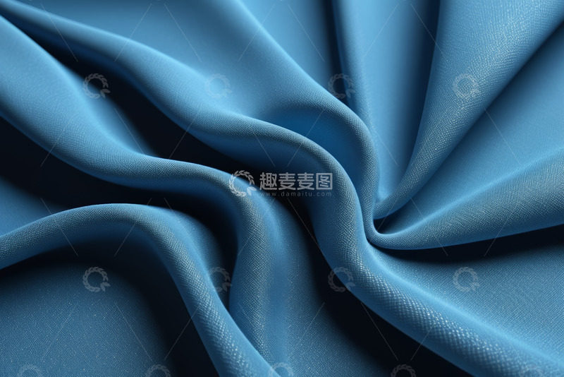 高清大图下载【趣麦麦图】蓝色织物纹理特写