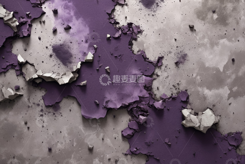 高清大图下载【趣麦麦图】紫色剥落墙面纹理素材