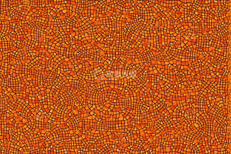 高清大图下载【趣麦麦图】橙色马赛克纹理背景图案