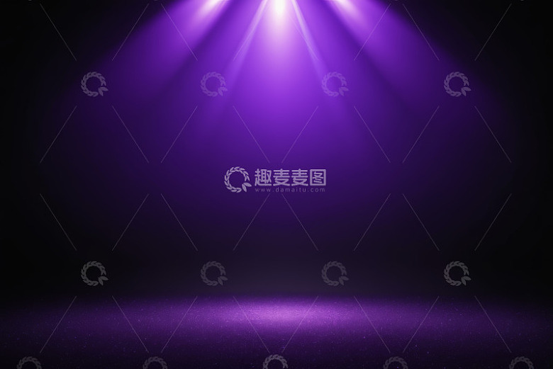 紫色舞台聚光灯背景