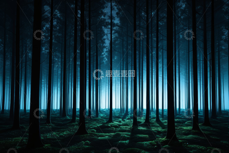 高清大图下载【趣麦麦图】神秘幽深的森林景观