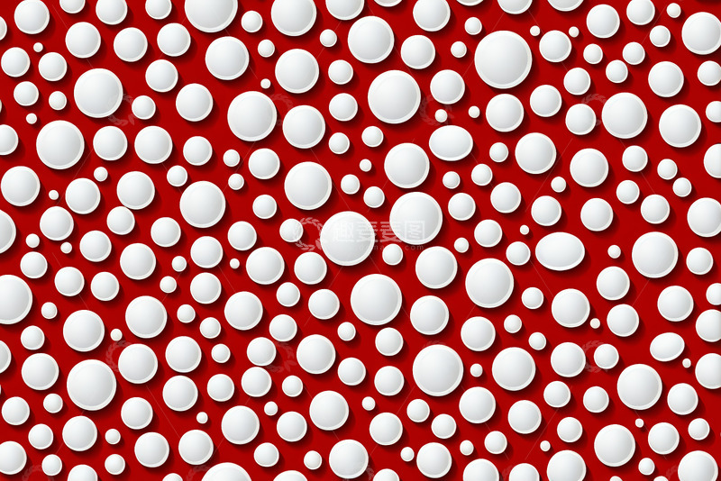 高清大图下载【趣麦麦图】红色背景白色圆点图案