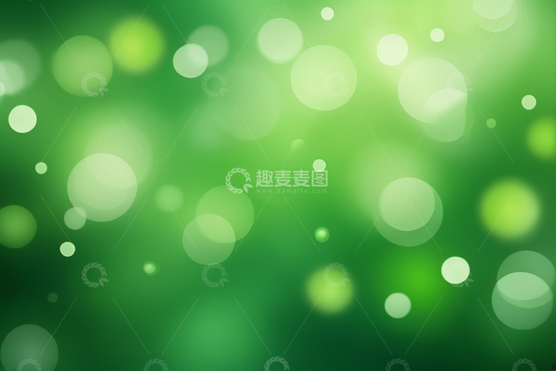 高清大图下载【趣麦麦图】绿色光斑抽象背景素材