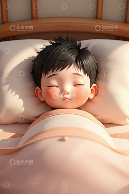 熟睡中的小男孩