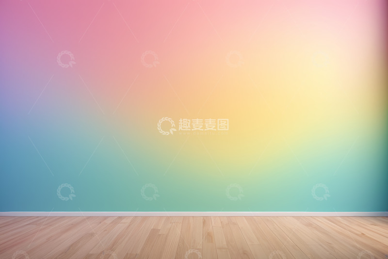 高清大图下载【趣麦麦图】渐变背景与木地板室内场景