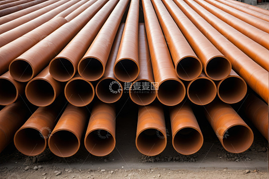 堆放整齐的工业管道