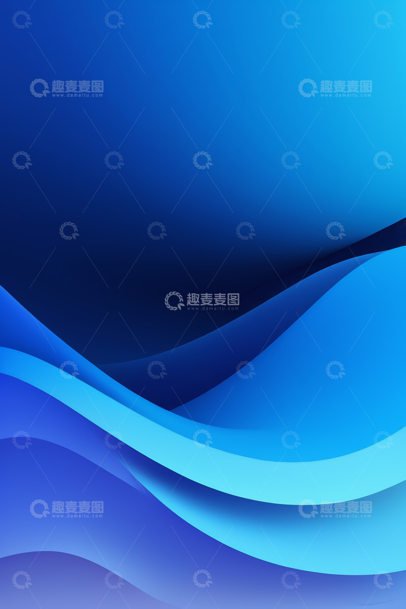 高清大图下载【趣麦麦图】蓝色抽象波浪背景素材