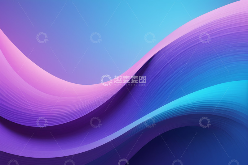 高清大图下载【趣麦麦图】渐变色彩波浪抽象背景