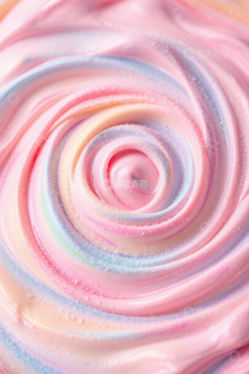 高清大图下载【趣麦麦图】多彩旋纹奶油特写