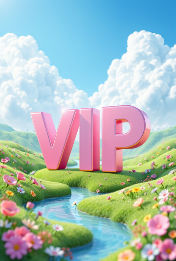 自然风光中的立体VIP标识