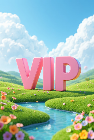 自然风光中的立体VIP标识