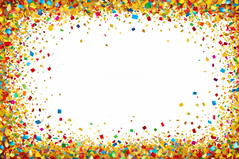 高清大图下载【趣麦麦图】五彩纸屑装饰的庆祝背景
