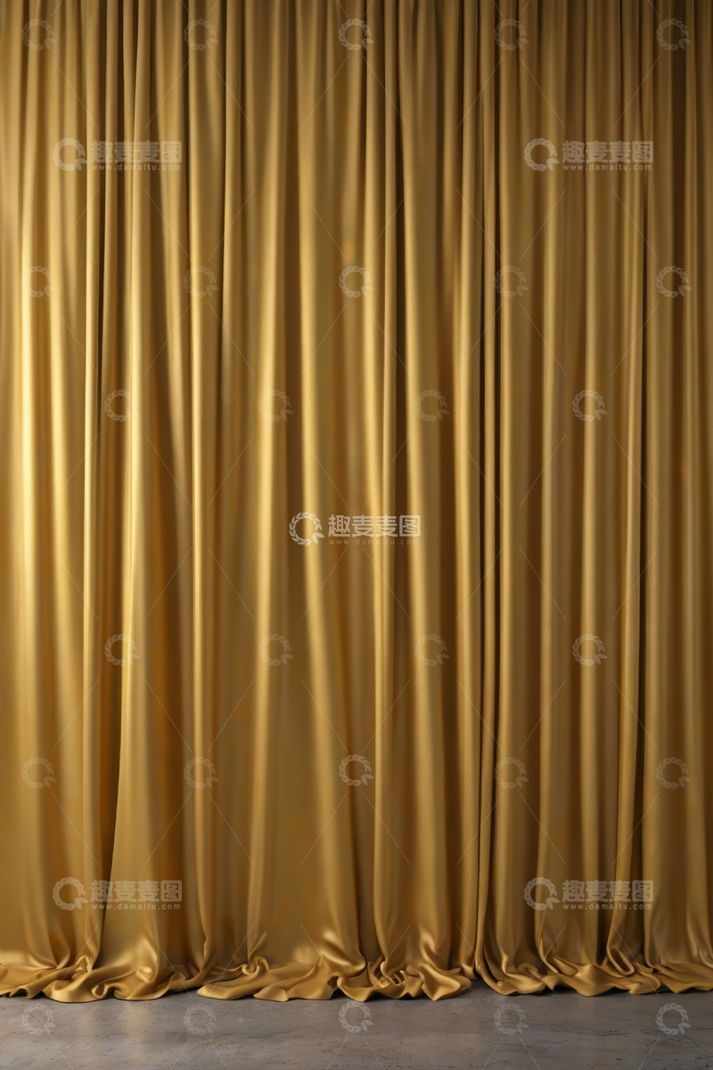 高清大图下载【趣麦麦图】金色幕布背景素材