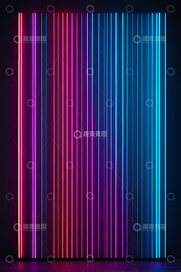 彩色霓虹发光竖条纹背景