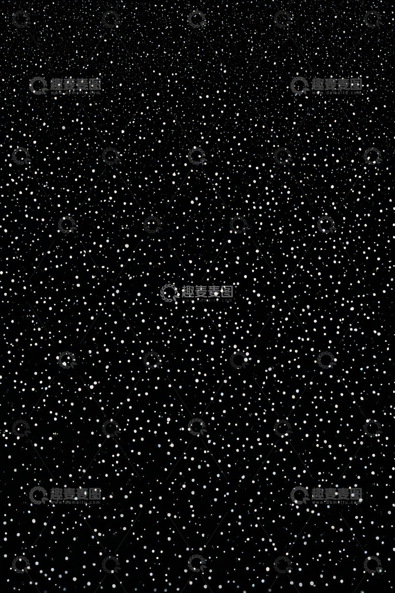 高清大图下载【趣麦麦图】黑色背景下飘落的雪花
