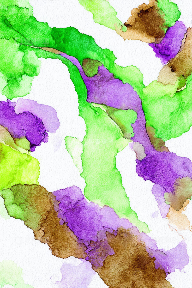 高清大图下载【趣麦麦图】多彩水彩抽象纹理图案