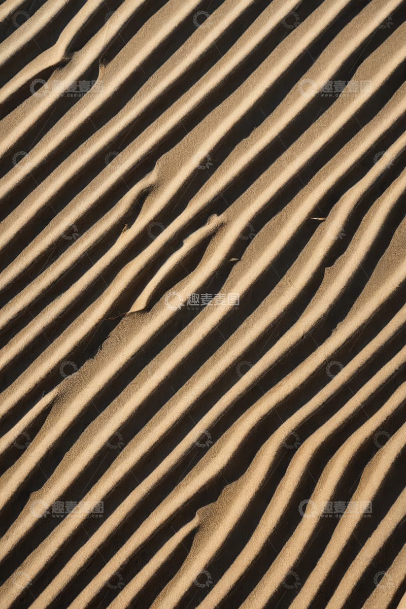 高清大图下载【趣麦麦图】沙漠中起伏的沙纹景观