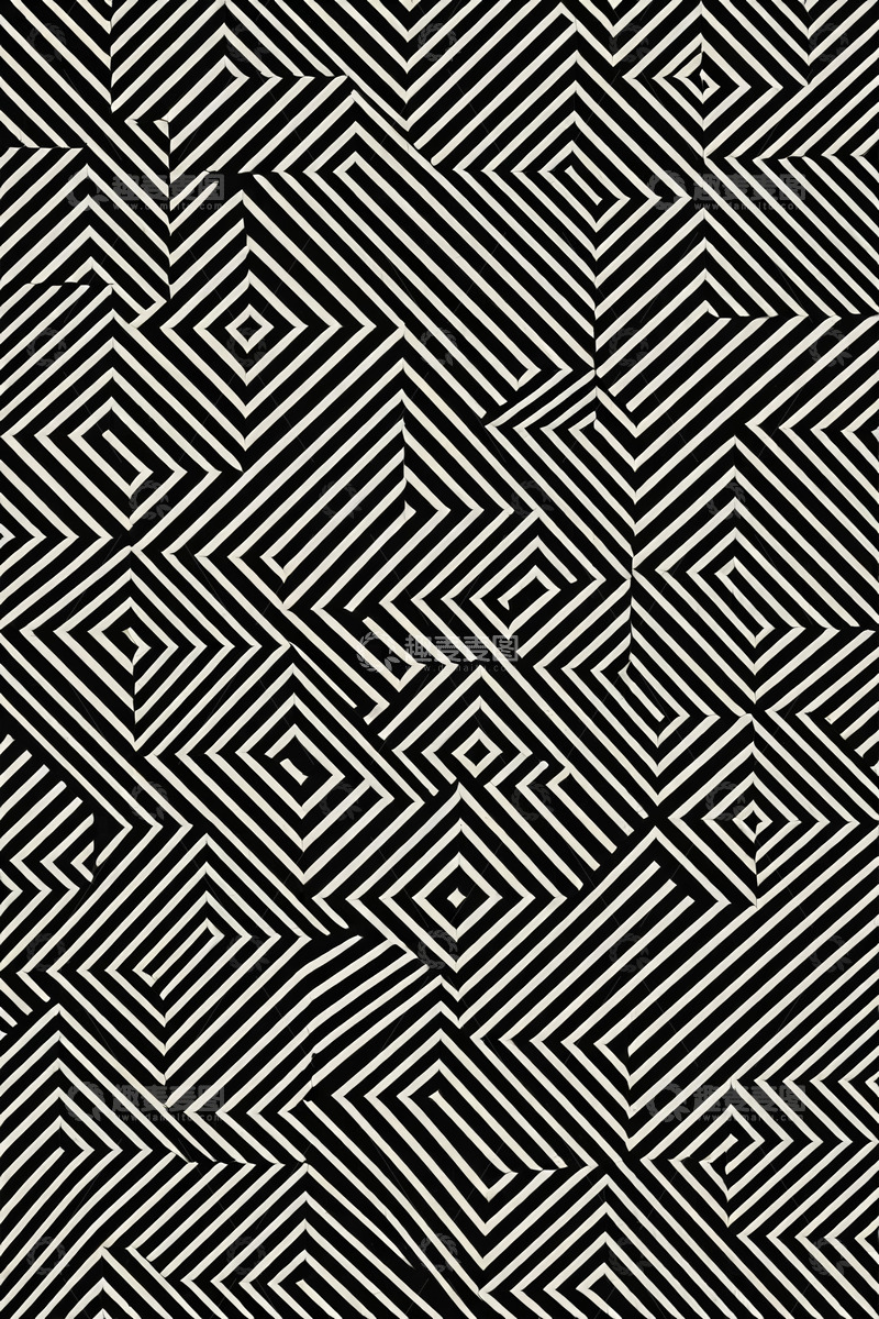 高清大图下载【趣麦麦图】黑白几何图案纹理背景
