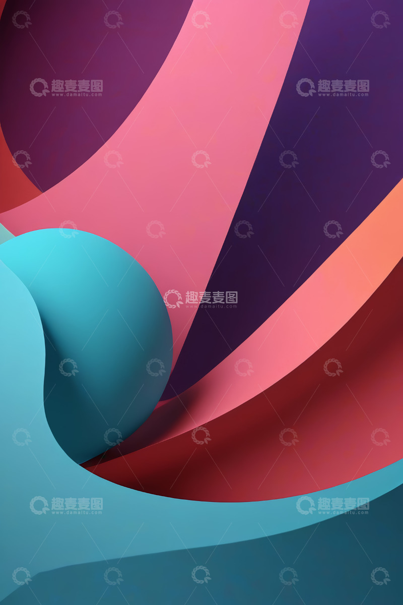 高清大图下载【趣麦麦图】多彩几何图形抽象背景