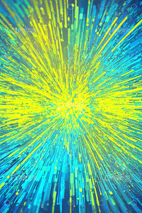 蓝黄渐变抽象放射背景