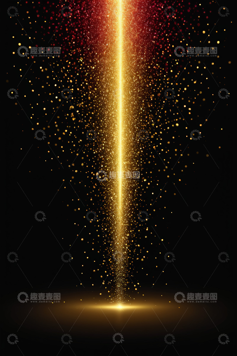 高清大图下载【趣麦麦图】金色粒子光效背景