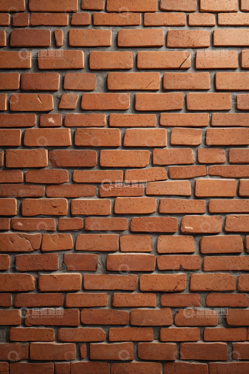 高清大图下载【趣麦麦图】红色砖墙纹理特写