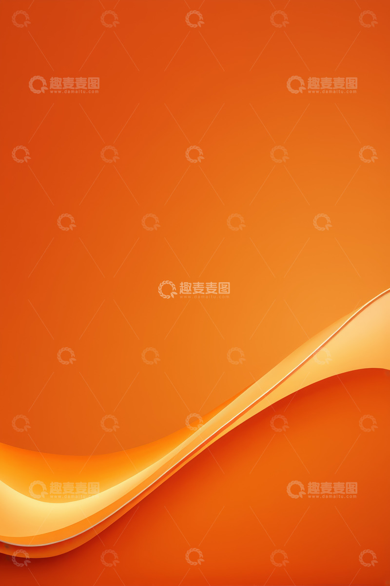 高清大图下载【趣麦麦图】橙色渐变波浪背景图
