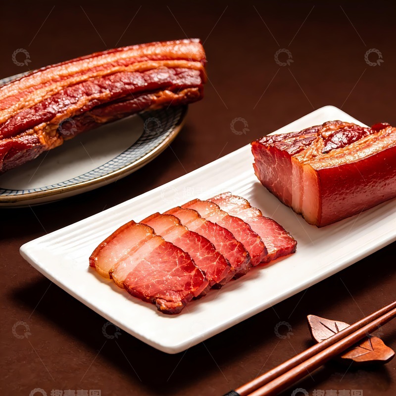 高清大图下载【趣麦麦图】一盘烟熏腊肉