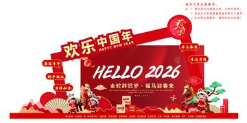 欢乐中国年新年贺卡设计模板