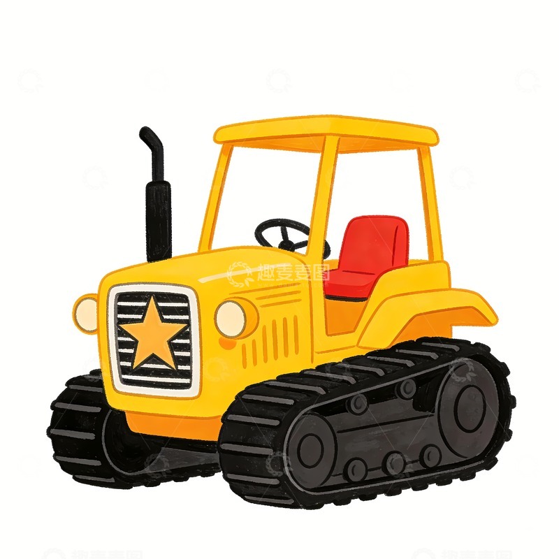 高清大图下载【趣麦麦图】一台卡通铲车