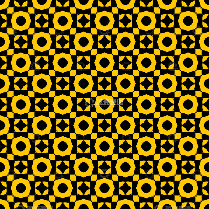 源文件下载【趣麦麦图】黄黑几何花纹背景图156