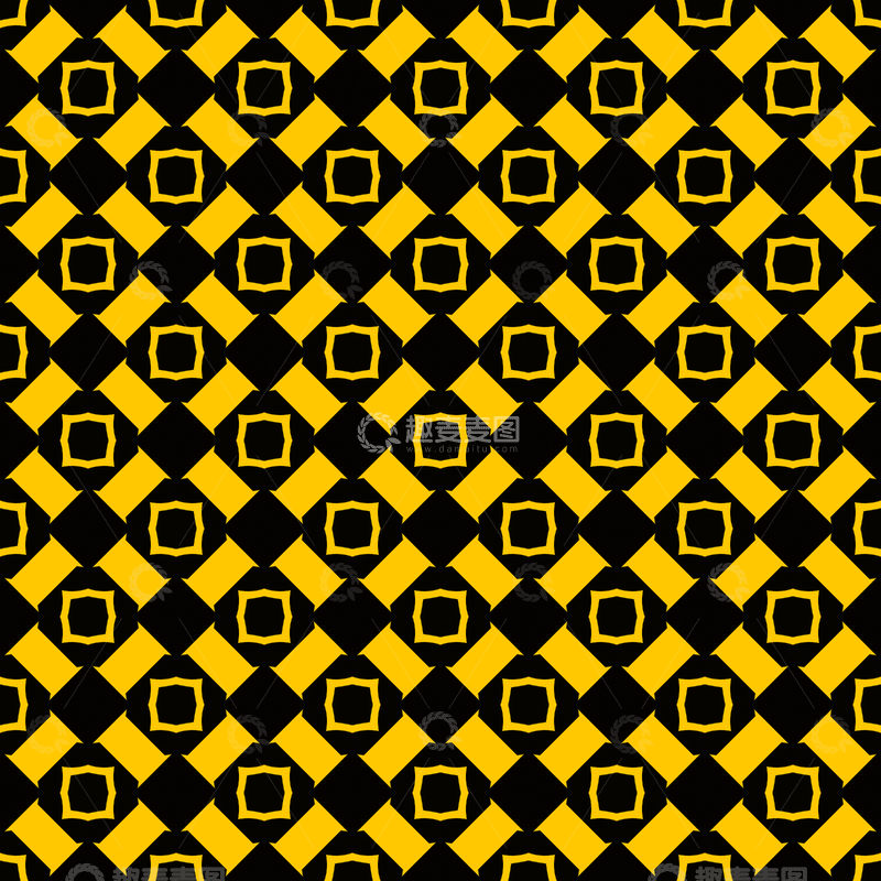 源文件下载【趣麦麦图】黄黑几何花纹背景图154