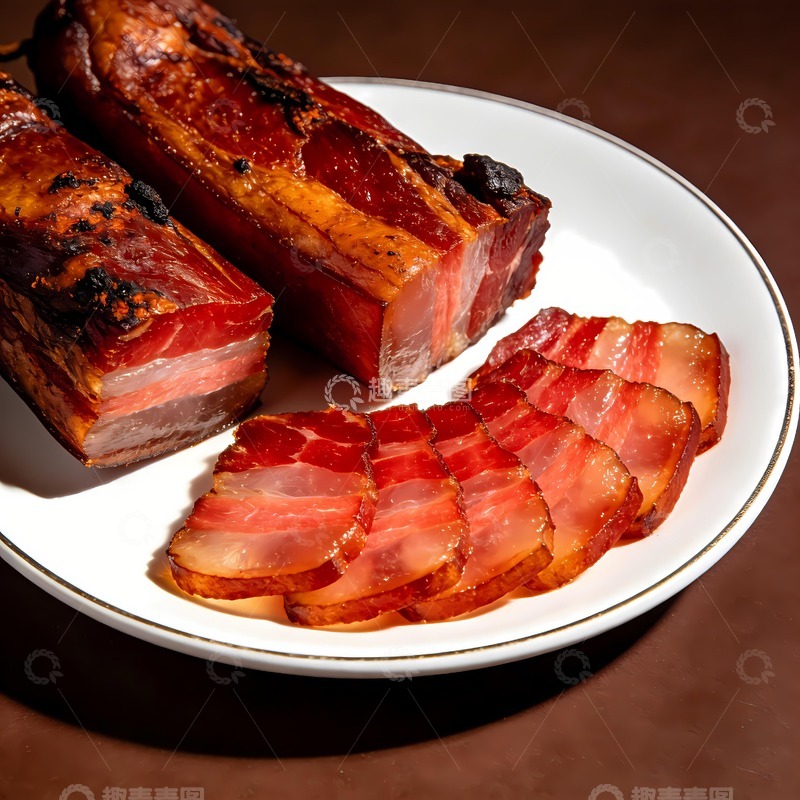 高清大图下载【趣麦麦图】一盘美味腊肉