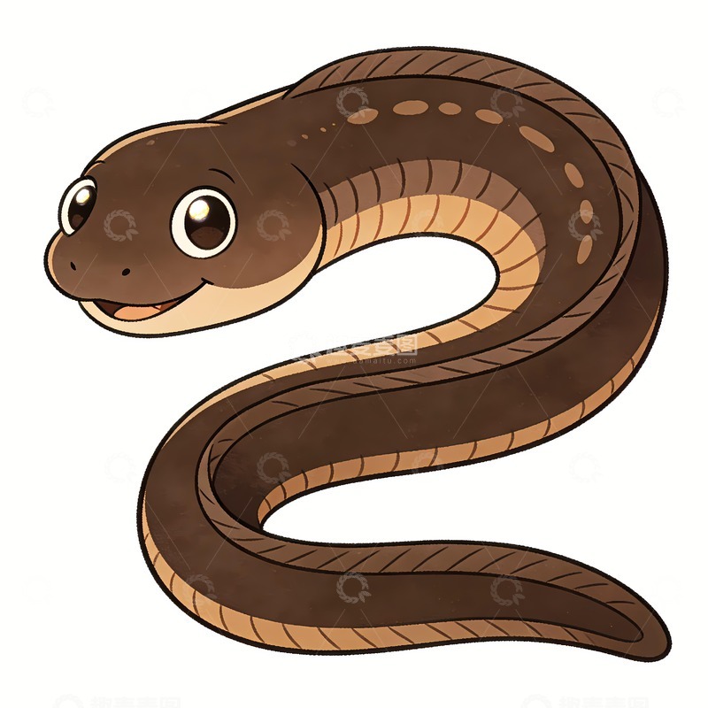 高清大图下载【趣麦麦图】一条可爱的鳝鱼