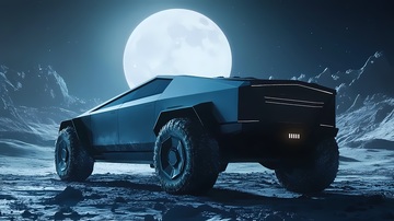 未来感越野车科幻场景图