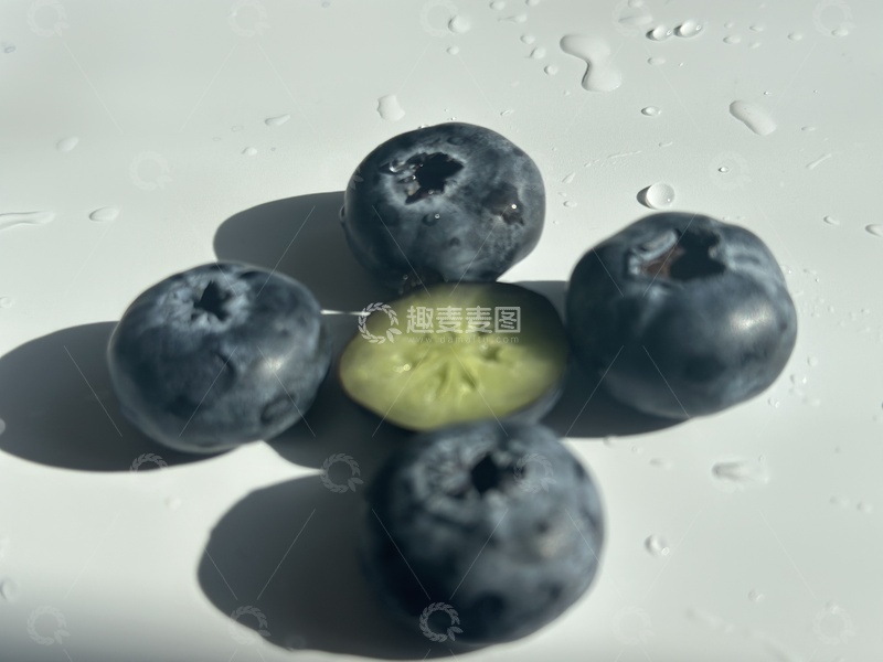 高清大图下载【趣麦麦图】蓝莓特写摄影