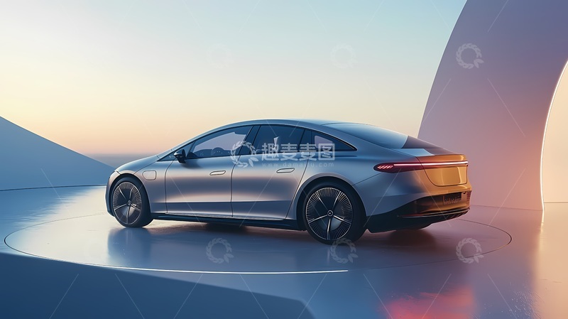 高清大图下载【趣麦麦图】未来感轿车设计展示图