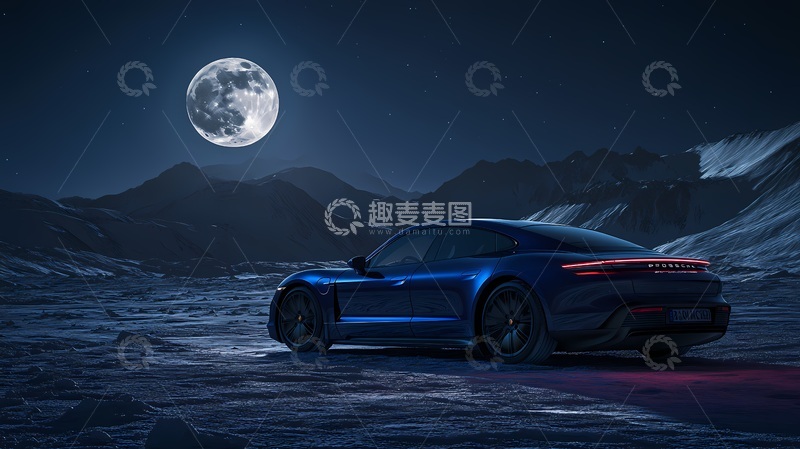 高清大图下载【趣麦麦图】夜景豪车山景摄影