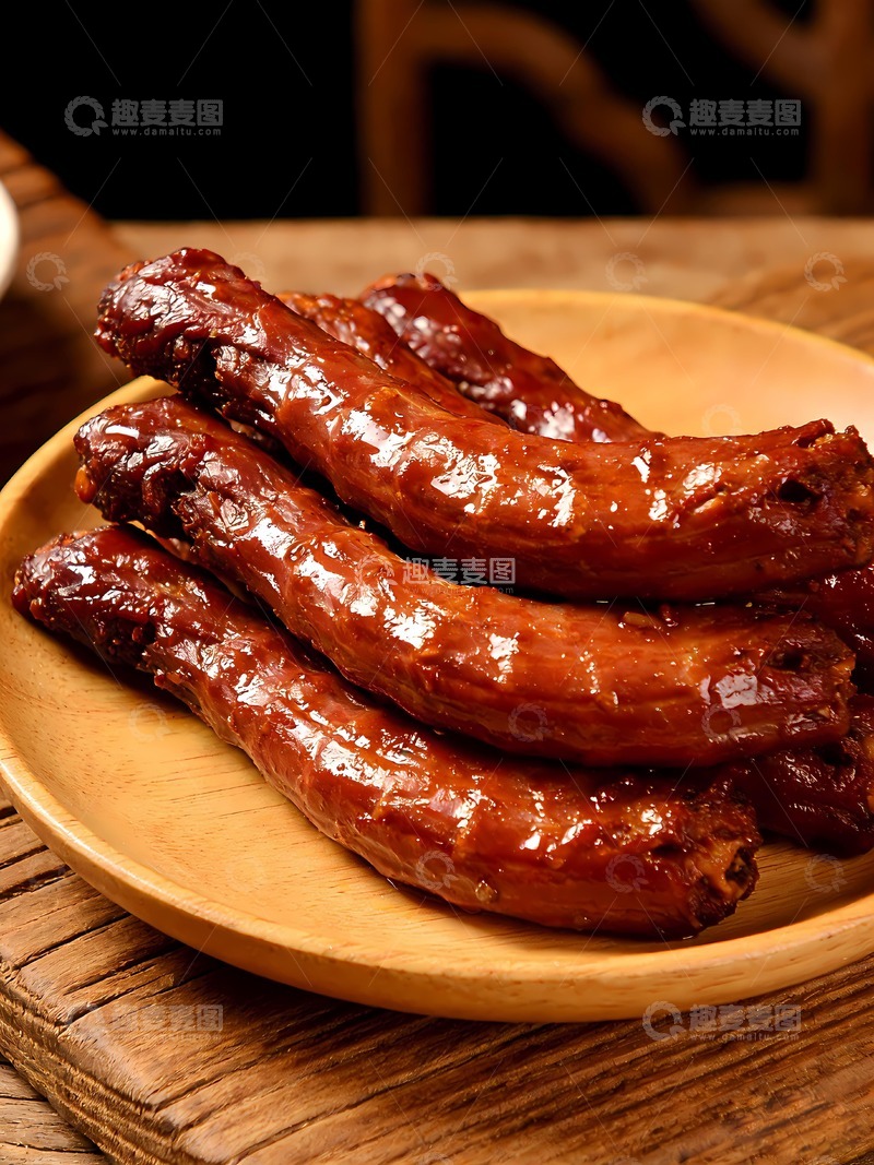 高清大图下载【趣麦麦图】一盘卤鸭脖图片