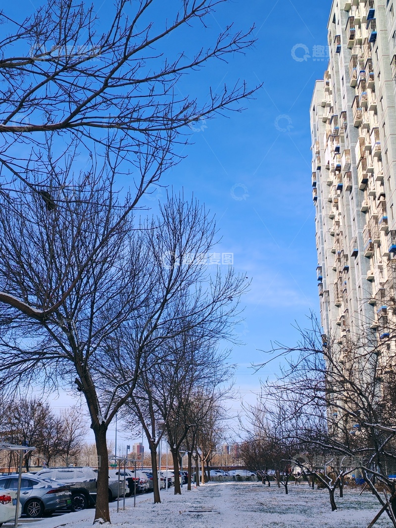 高清大图下载【趣麦麦图】冬日城市街景雪景摄影