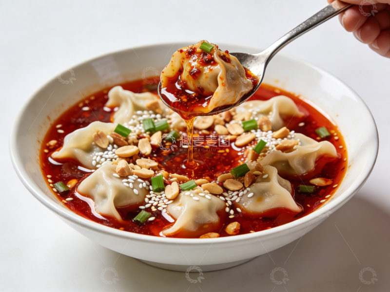 高清大图下载【趣麦麦图】红油馄饨美食摄影