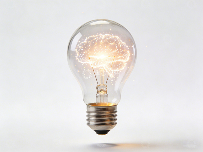 高清大图下载【趣麦麦图】智慧灯泡大脑创意图案