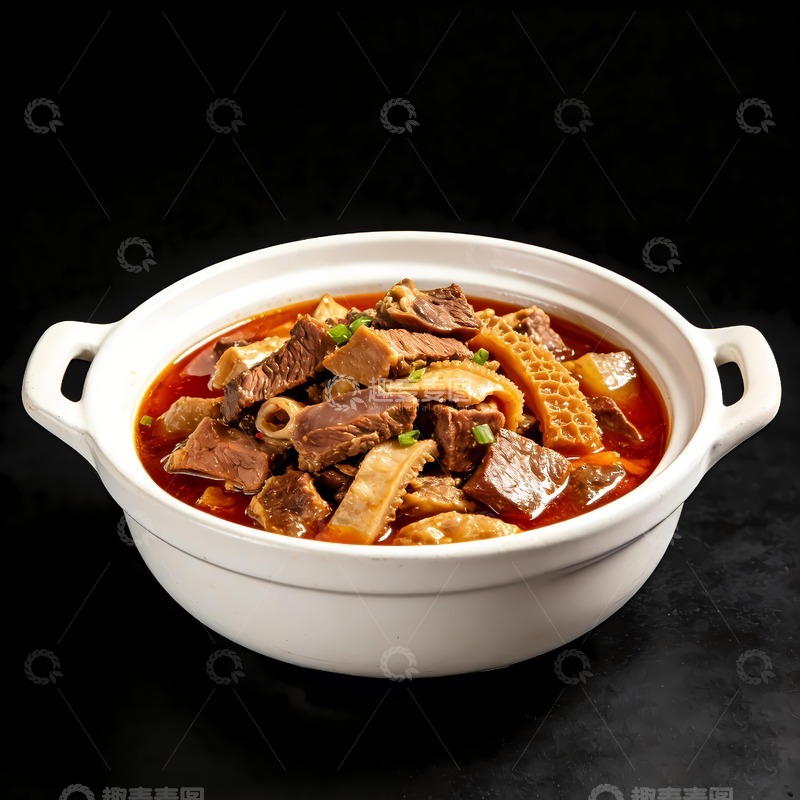高清大图下载【趣麦麦图】牛杂砂锅美食