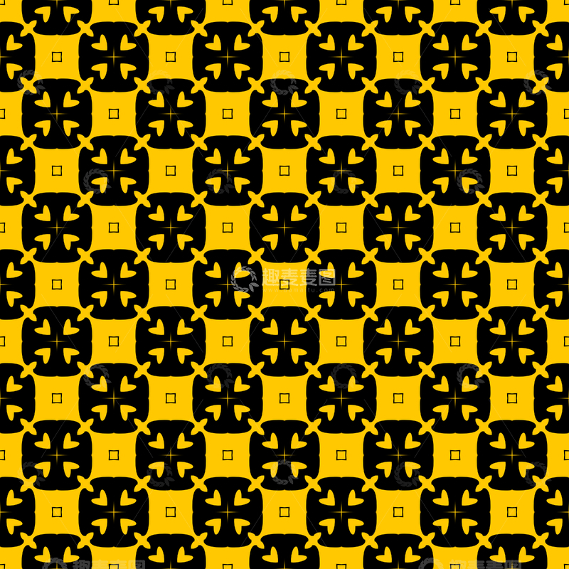 源文件下载【趣麦麦图】黄黑几何花纹背景图188