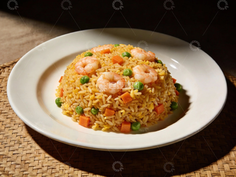高清大图下载【趣麦麦图】美食摄影虾仁炒饭