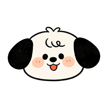 卡通狗狗头像设计素材