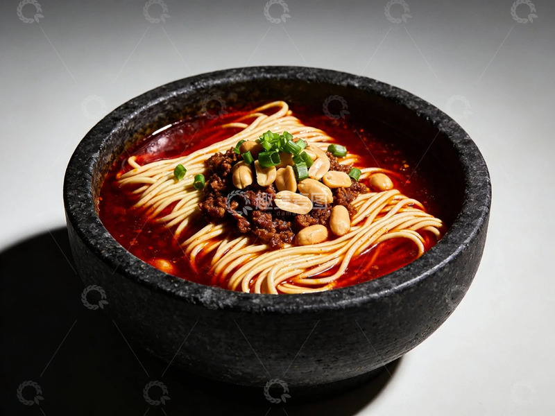 高清大图下载【趣麦麦图】石锅红汤面美食摄影