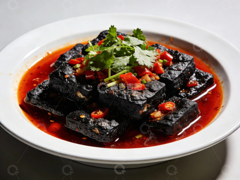 高清大图下载【趣麦麦图】红油臭豆腐美食摄影图片