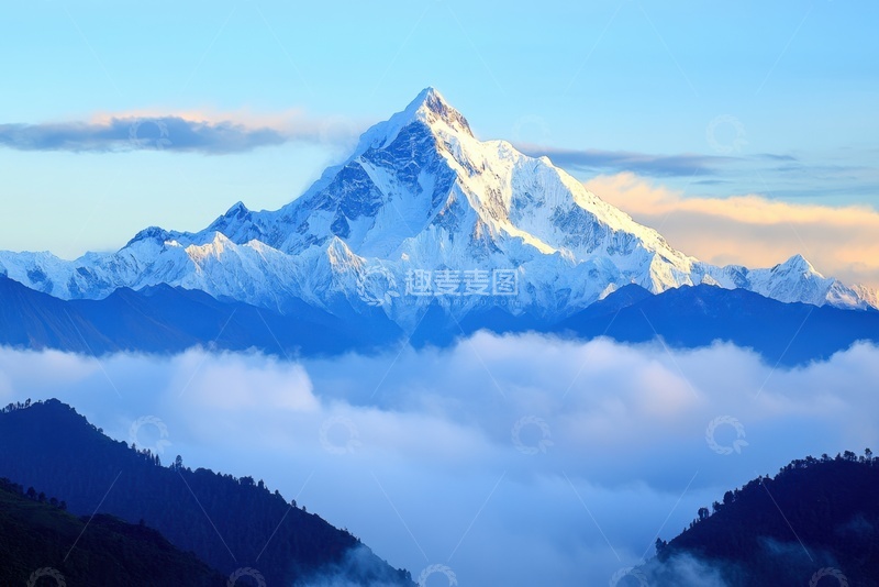 高清大图下载【趣麦麦图】远山浓雾自然风景