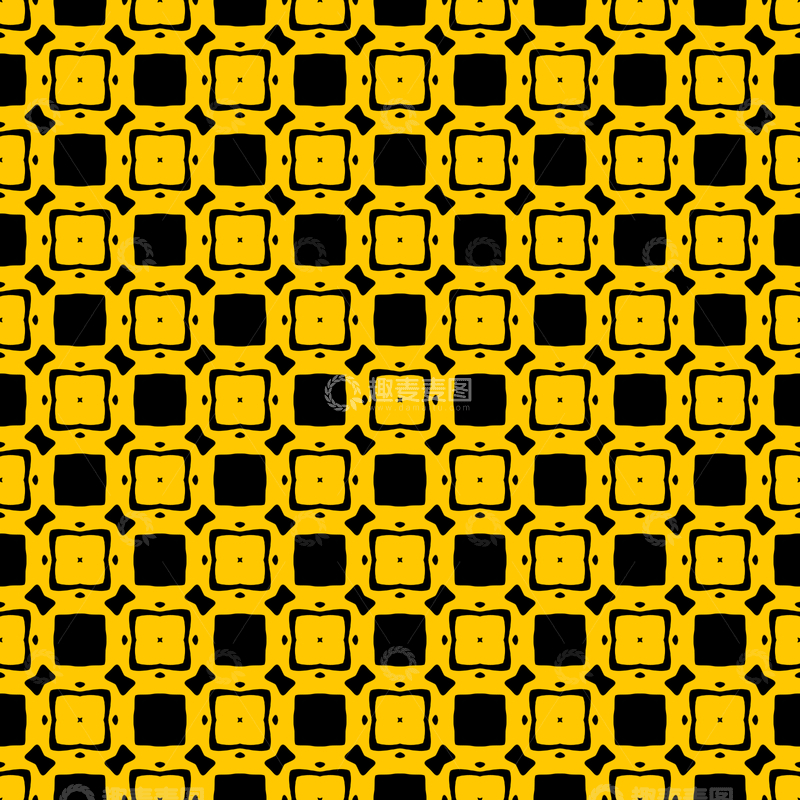 源文件下载【趣麦麦图】黄黑几何花纹背景图187